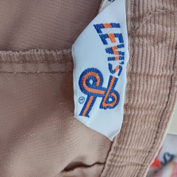 Sz 7 25x31 1970's Levis Vintage Corduroy Bellbottom Flare Jeans/Pants Beige - Picture 4 of 10